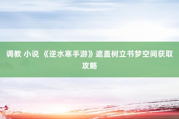 调教 小说 《逆水寒手游》遮盖树立书梦空间获取攻略