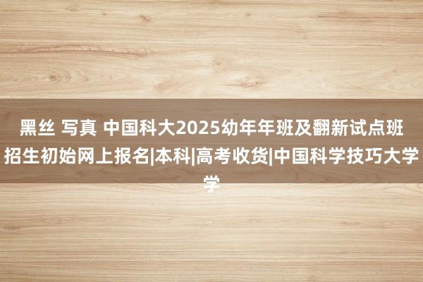 黑丝 写真 中国科大2025幼年年班及翻新试点班招生初始网上报名|本科|高考收货|中国科学技巧大学